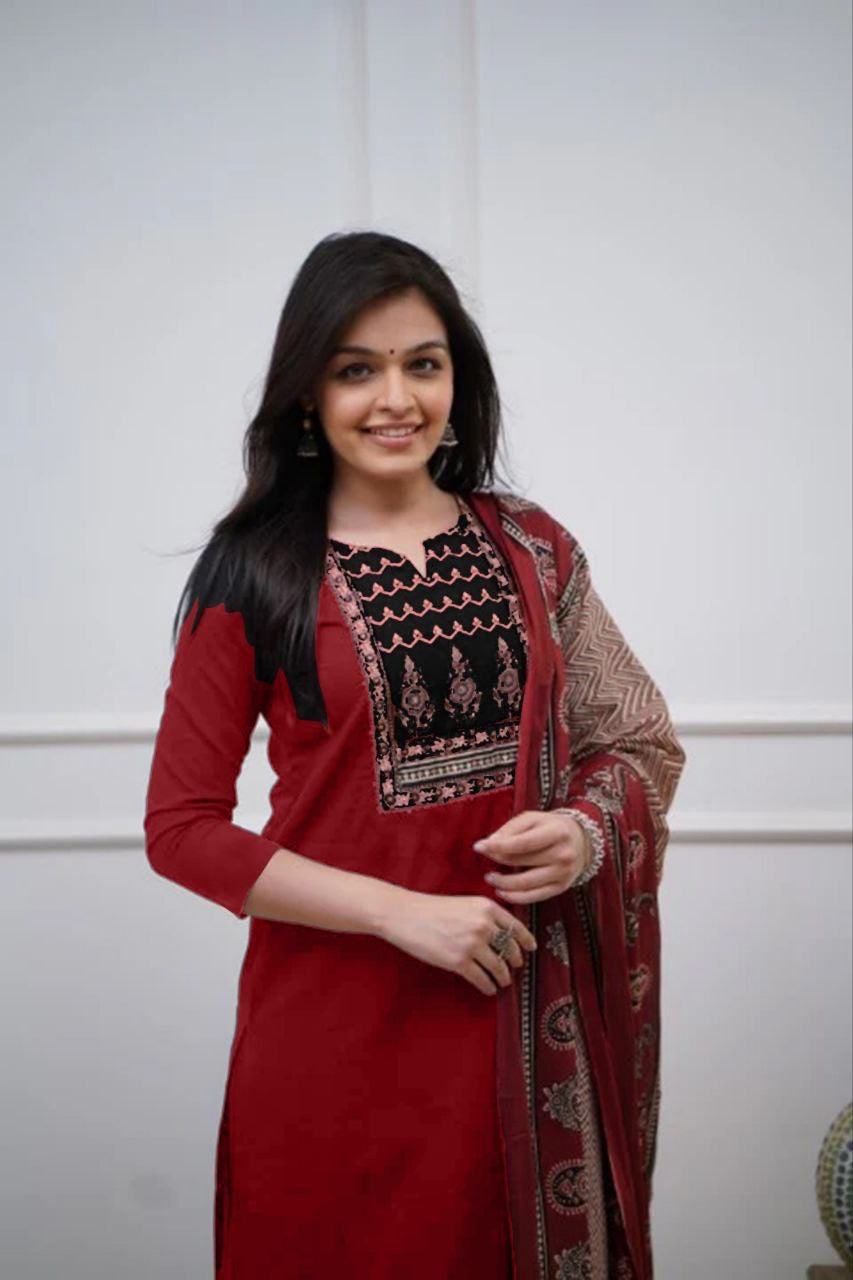 Punjabi "Kamala" - Rouge bordeaux