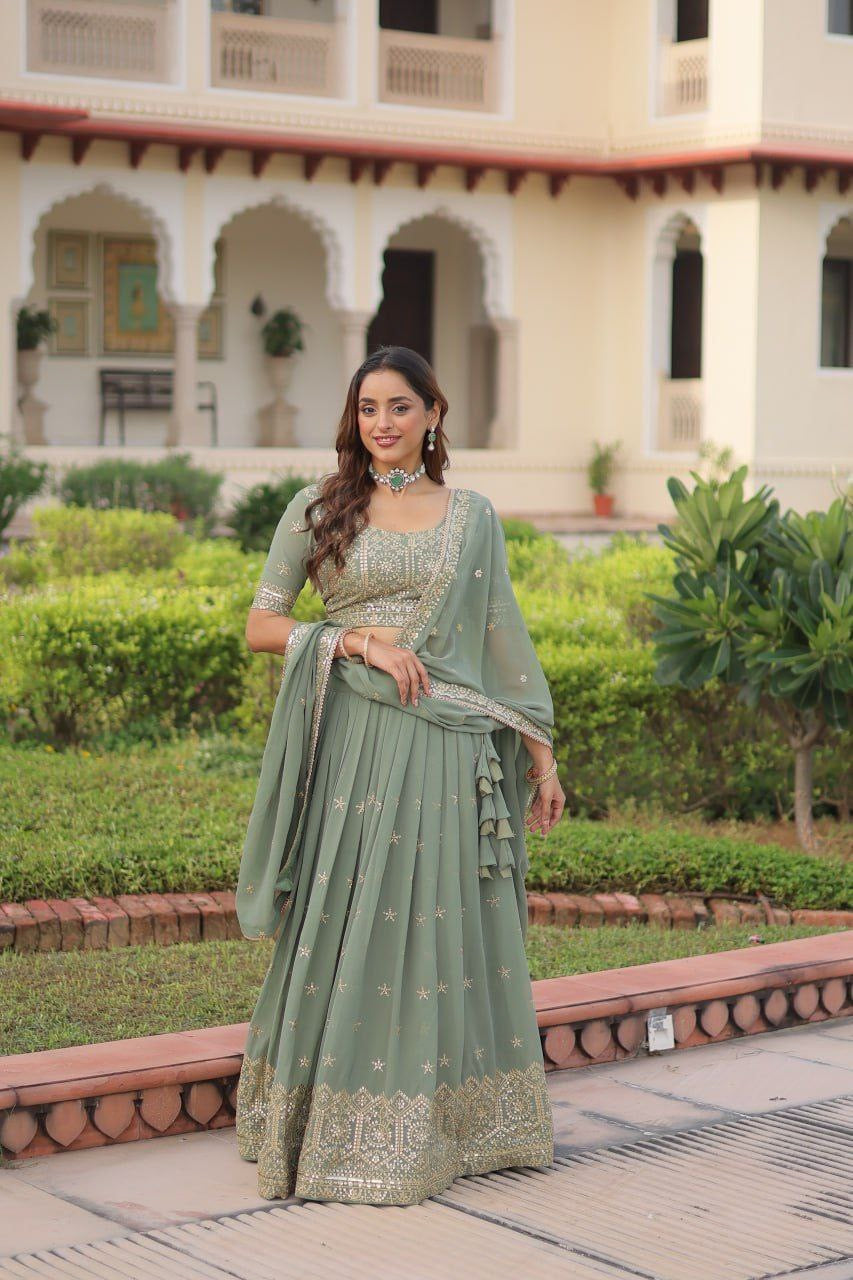Lehenga collection "Paro" - Vert d’eau