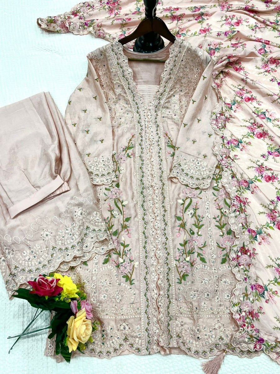 Punjabi "Mila" - Rose poudré