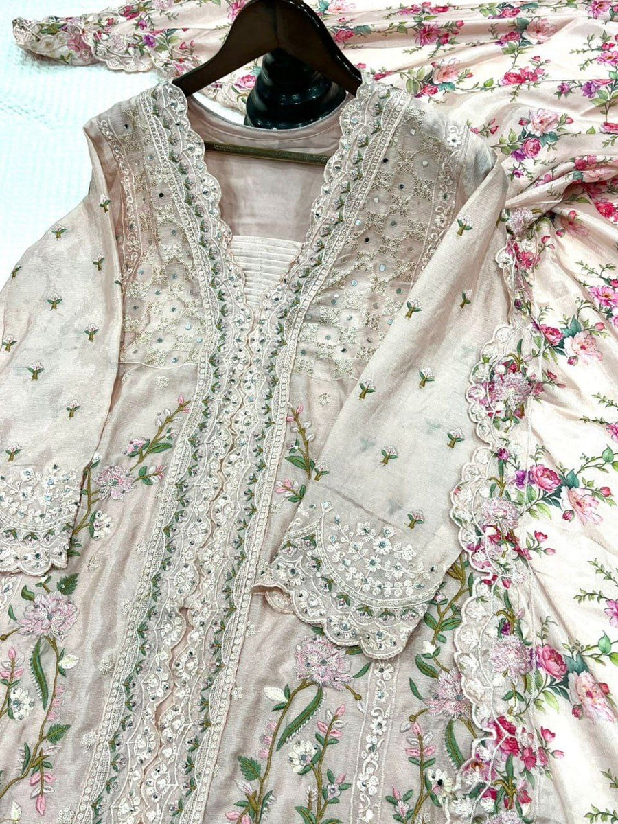 Punjabi "Mila" - Rose poudré