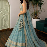 Lehenga collection "Riya" - Bleu gris