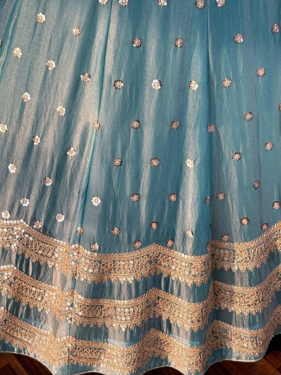 Lehenga collection "Riya" - Bleu gris
