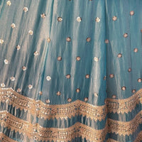 Lehenga collection "Riya" - Bleu gris