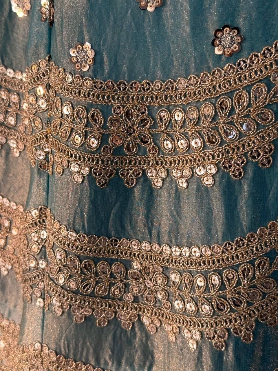 Lehenga collection "Riya" - Bleu gris
