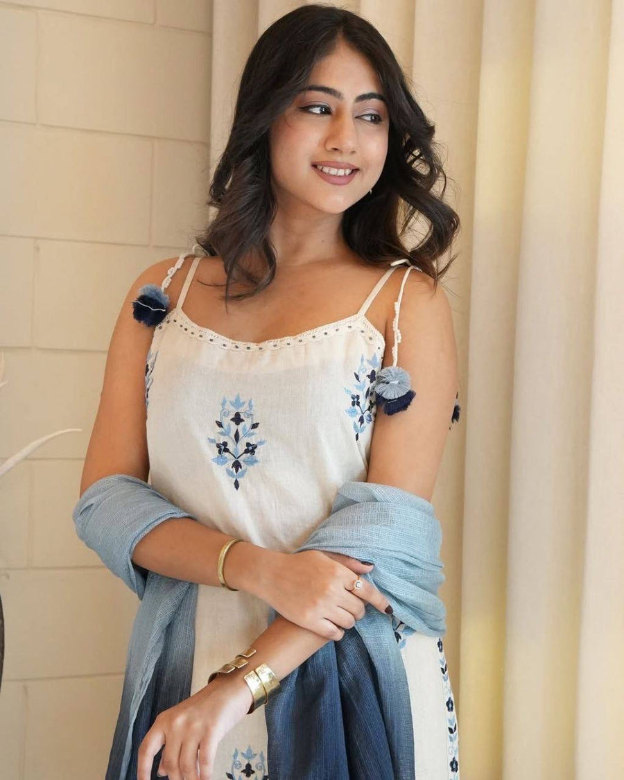 Punjabi "Neera" - Blanc cassé