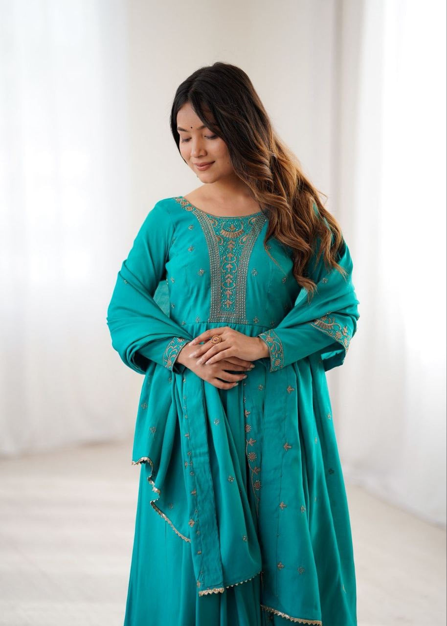 Anarkali Collection "Premala" - Vert turquoise