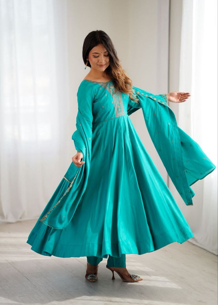 Anarkali Collection "Premala" - Vert turquoise