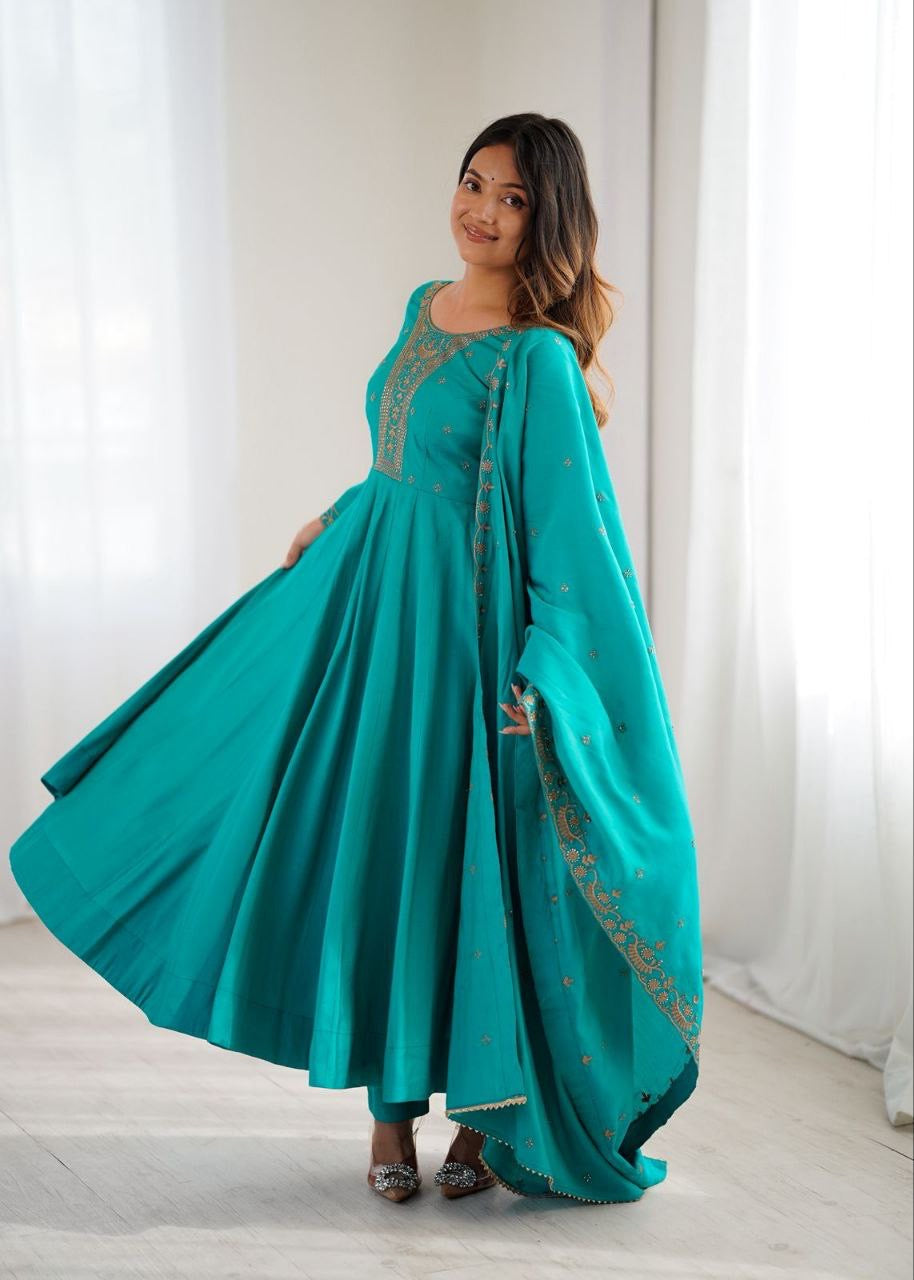 Anarkali Collection "Premala" - Vert turquoise