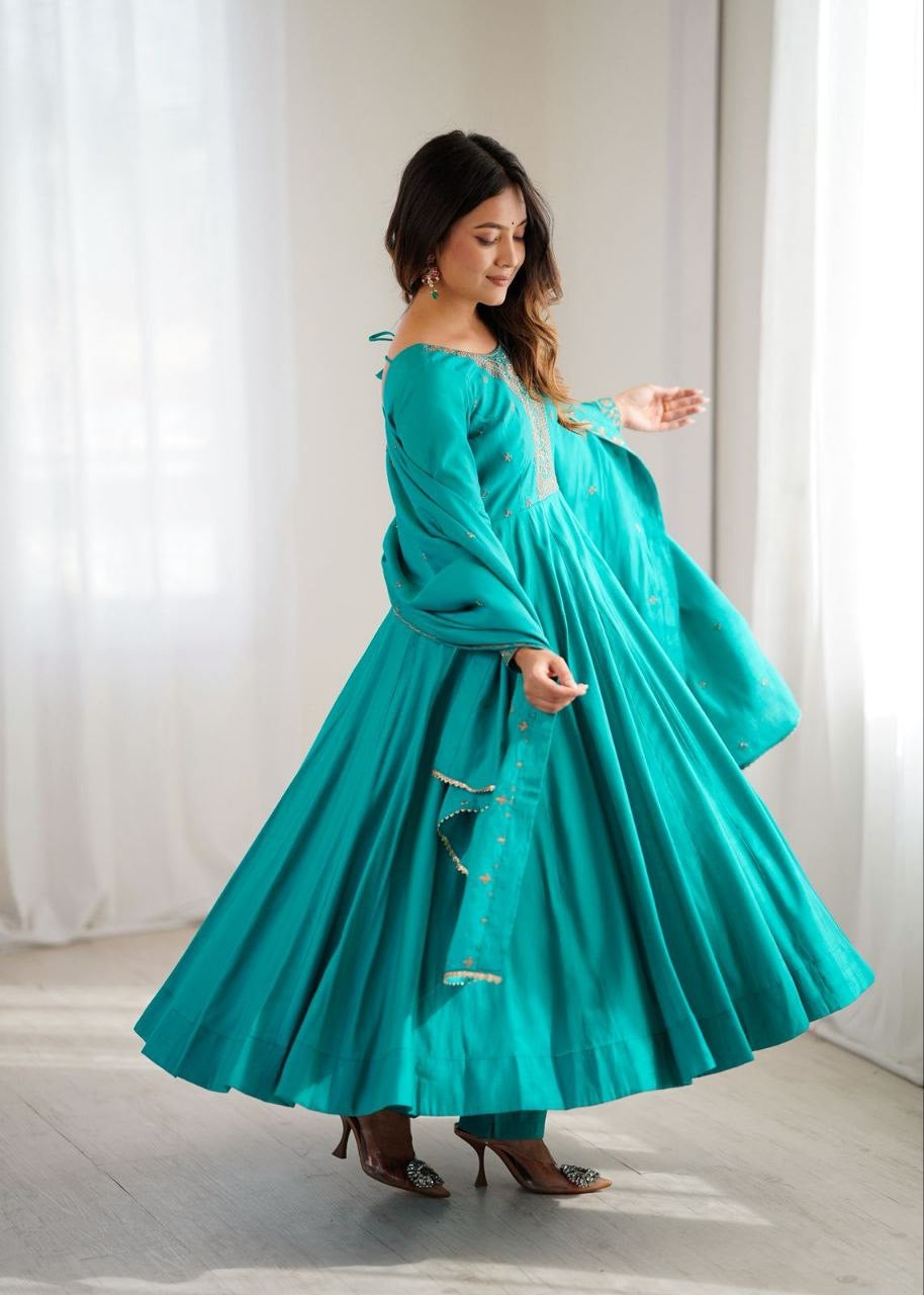 Anarkali Collection "Premala" - Vert turquoise