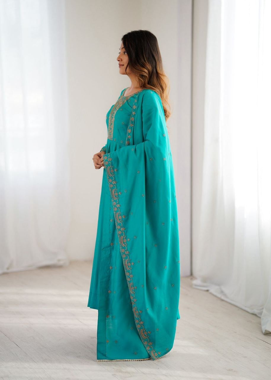 Anarkali Collection "Premala" - Vert turquoise