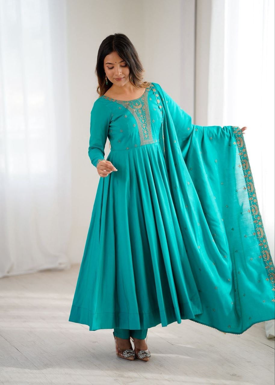 Anarkali Collection "Premala" - Vert turquoise