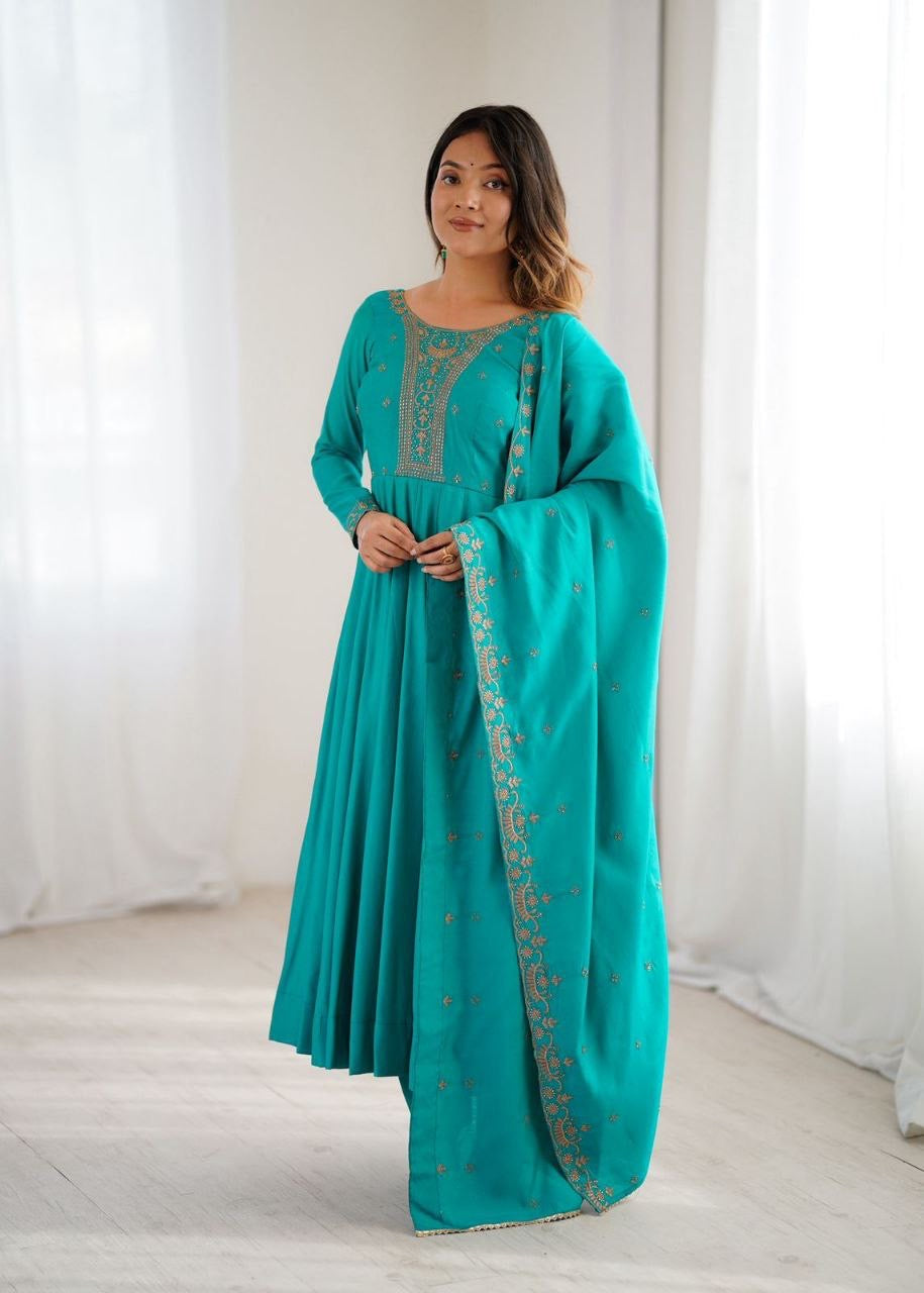 Anarkali Collection "Premala" - Vert turquoise