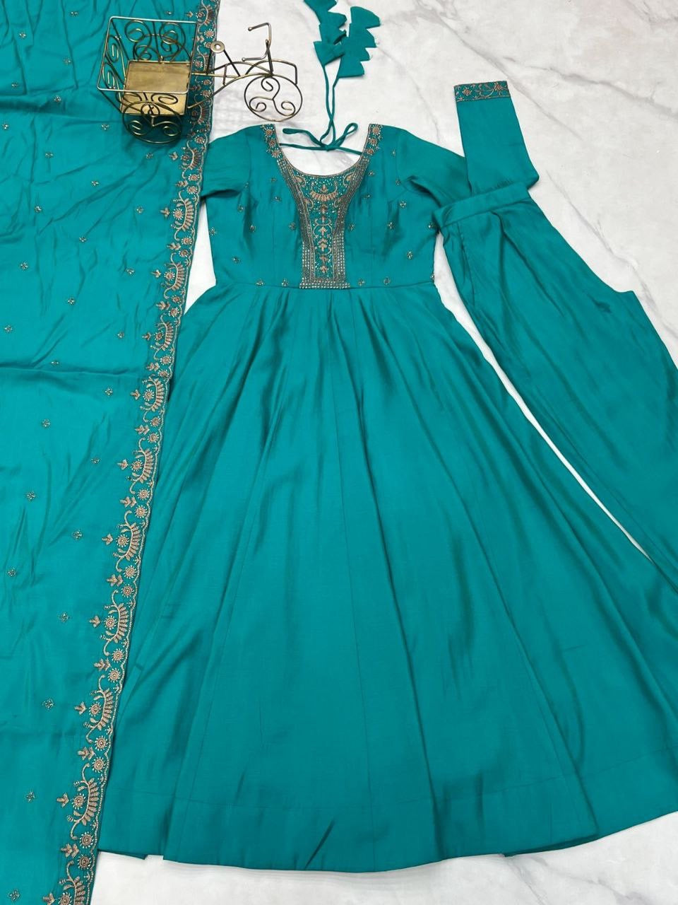 Anarkali Collection "Premala" - Vert turquoise