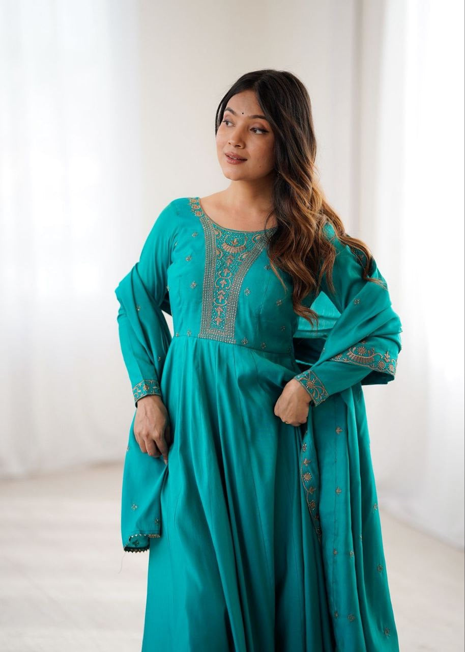 Anarkali Collection "Premala" - Vert turquoise