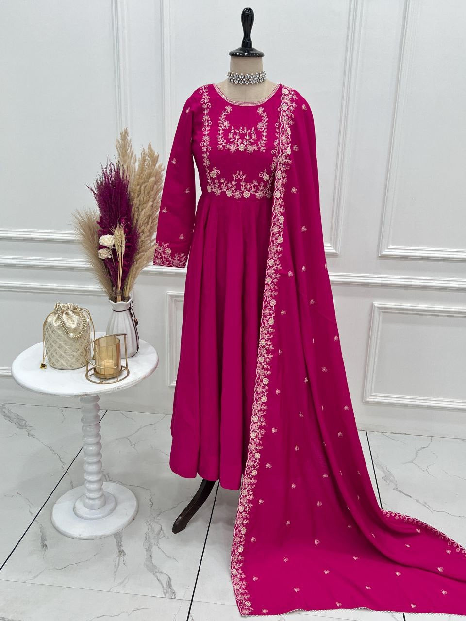 Anarkali Collection "Premala" - Rose fuschia