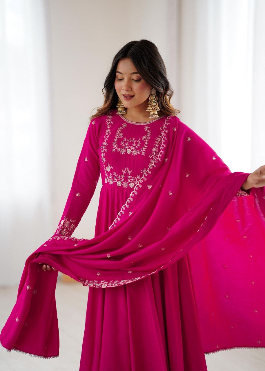 Anarkali Collection "Premala" - Rose fuschia