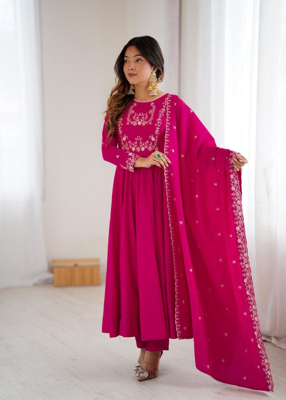 Anarkali Collection "Premala" - Rose fuschia