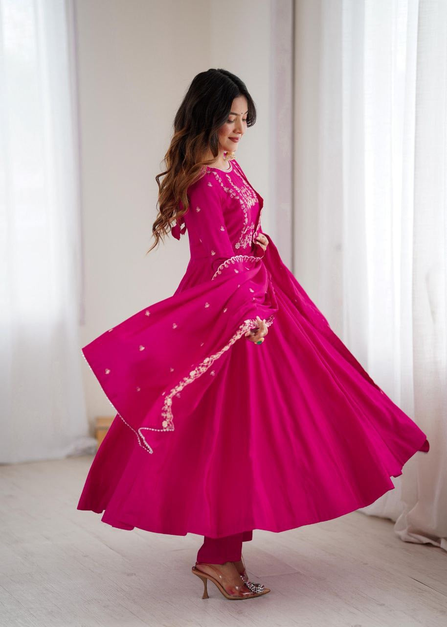 Anarkali Collection "Premala" - Rose fuschia