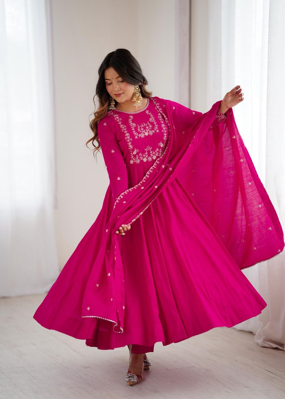 Anarkali Collection "Premala" - Rose fuschia