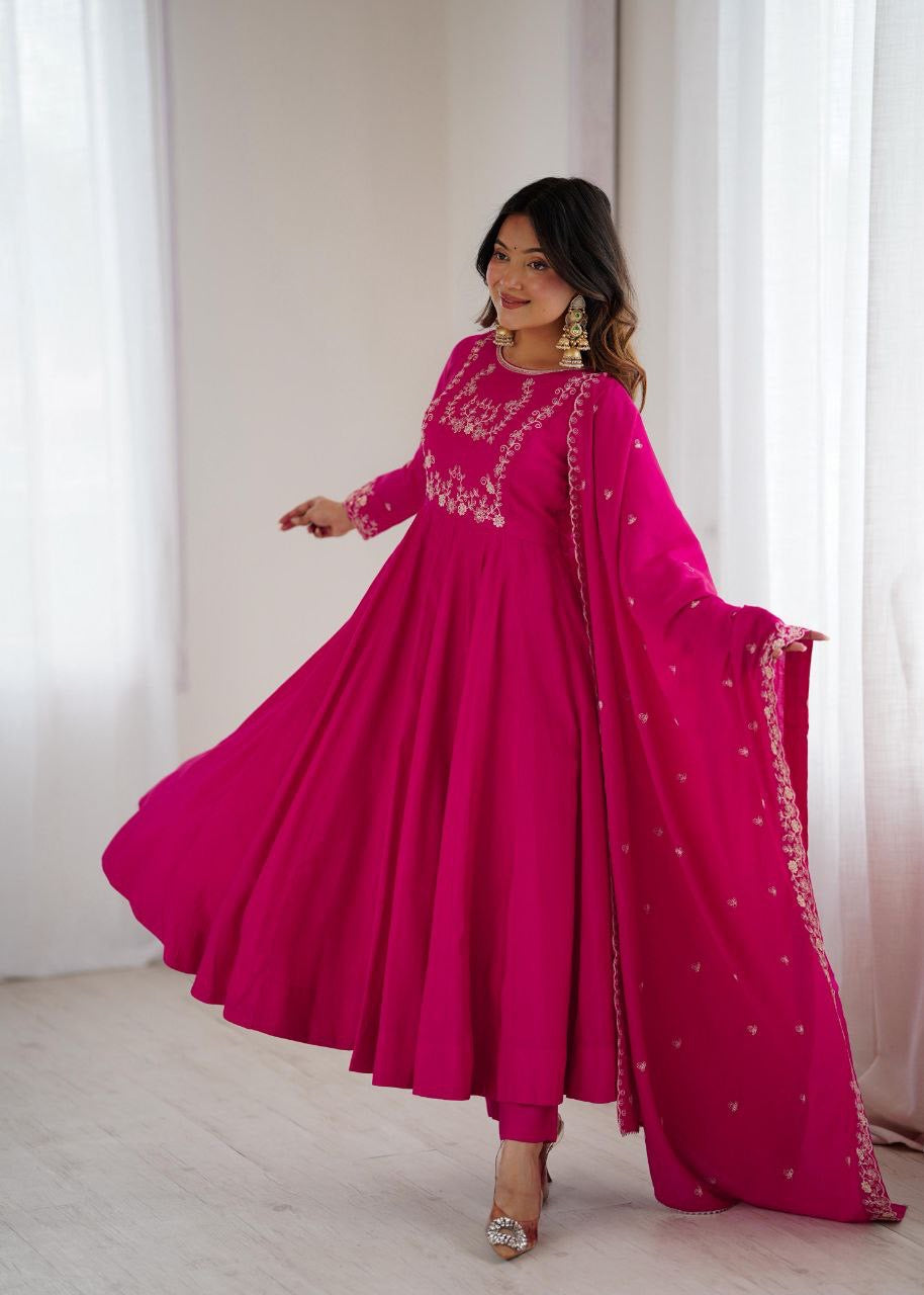 Anarkali Collection "Premala" - Rose fuschia