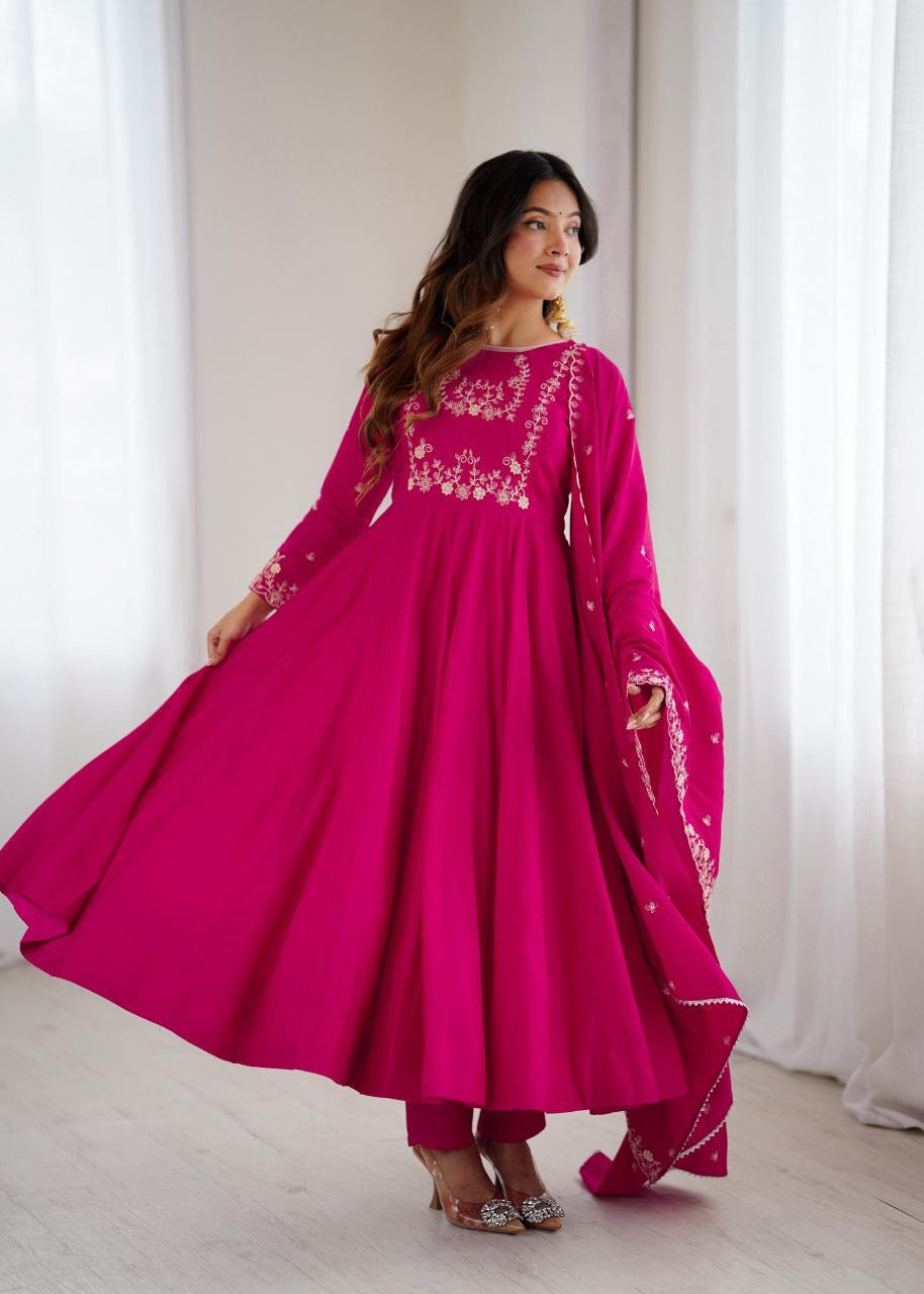 Anarkali Collection "Premala" - Rose fuschia