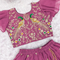 Lehenga Fille collection "Samya" - Vieux rose