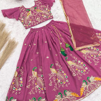 Lehenga Fille collection "Samya" - Vieux rose