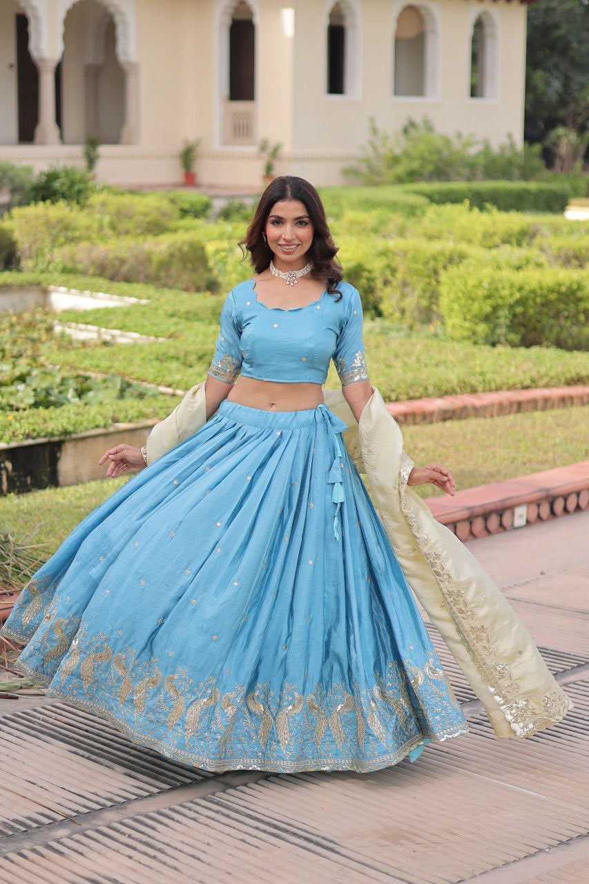 Lehenga collection "Ishkaa" - Bleu