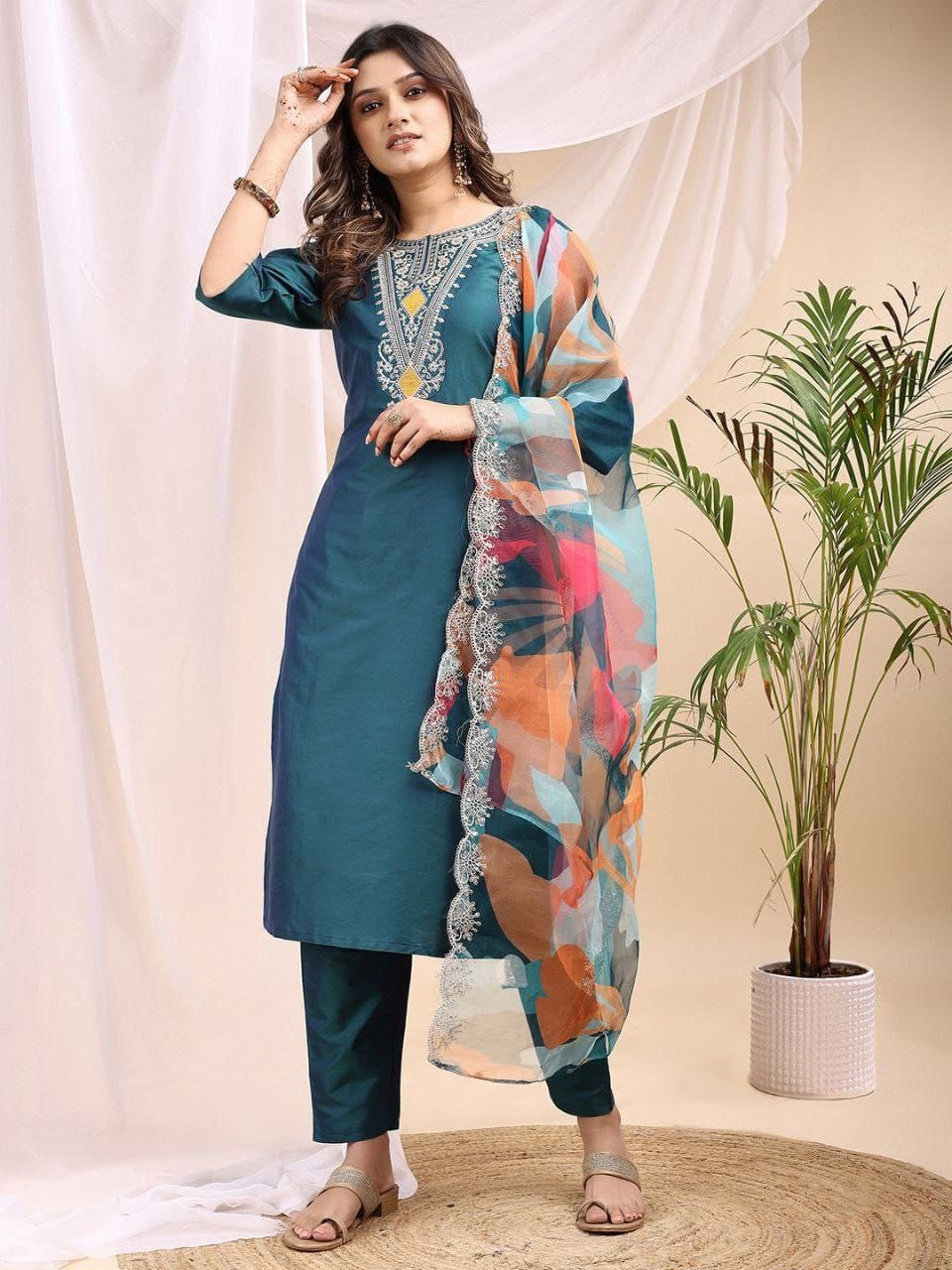 Punjabi "Jeela" - Bleu paon