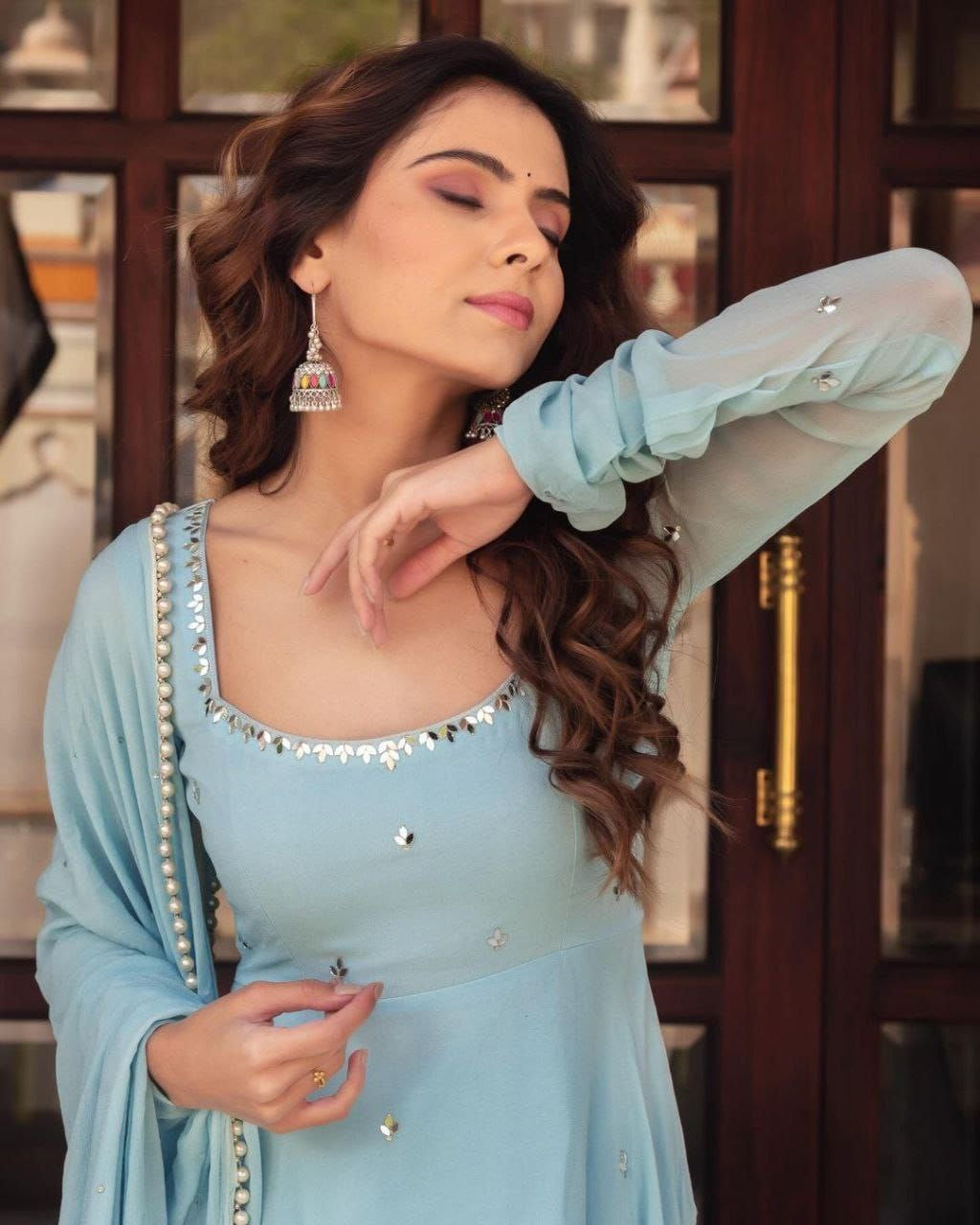 Anarkali Collection "Baleetha" - Bleu pastel