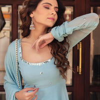 Anarkali Collection "Baleetha" - Bleu pastel