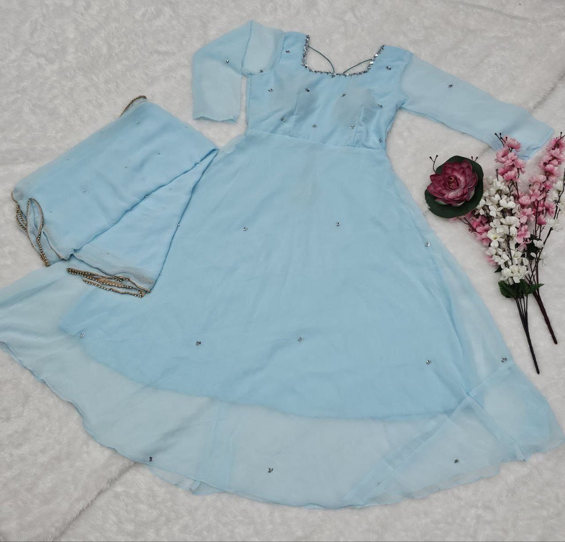 Anarkali Collection "Baleetha" - Bleu pastel
