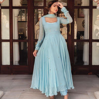 Anarkali Collection "Baleetha" - Bleu pastel