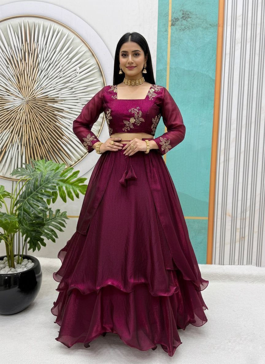 Lehenga Collection "Vimala" - Prune