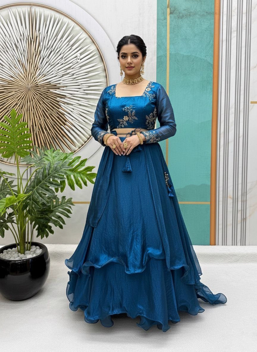Lehenga Collection "Vimala" - Bleu