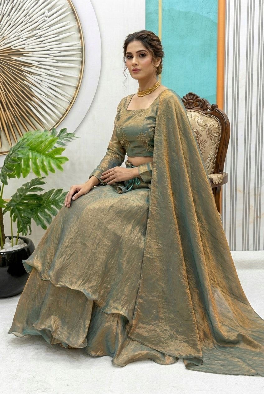 Lehenga Collection "Vimala" - Vert olive
