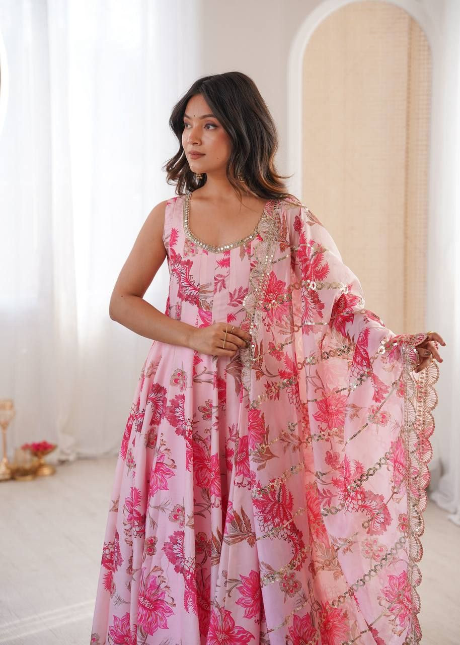 Anarkali Collection "Naneeka" - Rose