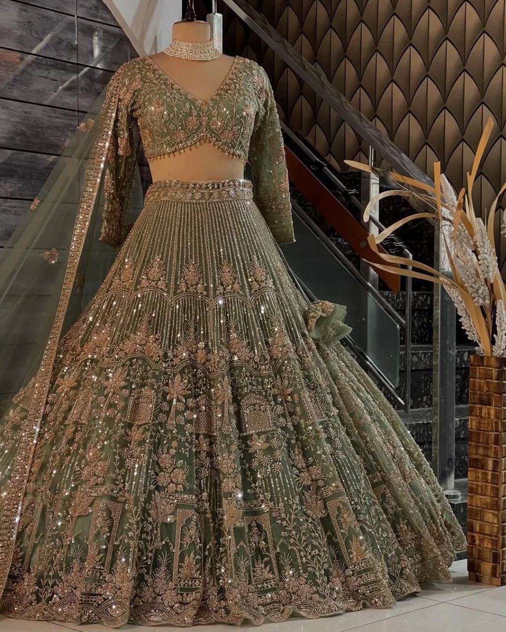 Lehenga collection "Shadiri" - Vert d’eau
