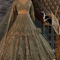 Lehenga collection "Shadiri" - Vert d’eau