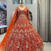 Lehenga collection "Shadiri" - Orange