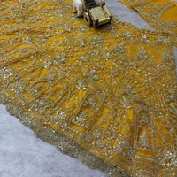 Lehenga collection "Shadiri" - Jaune moutarde
