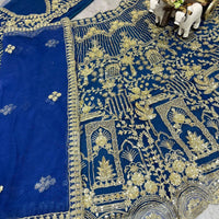 Lehenga collection "Shadiri" - Bleu paon