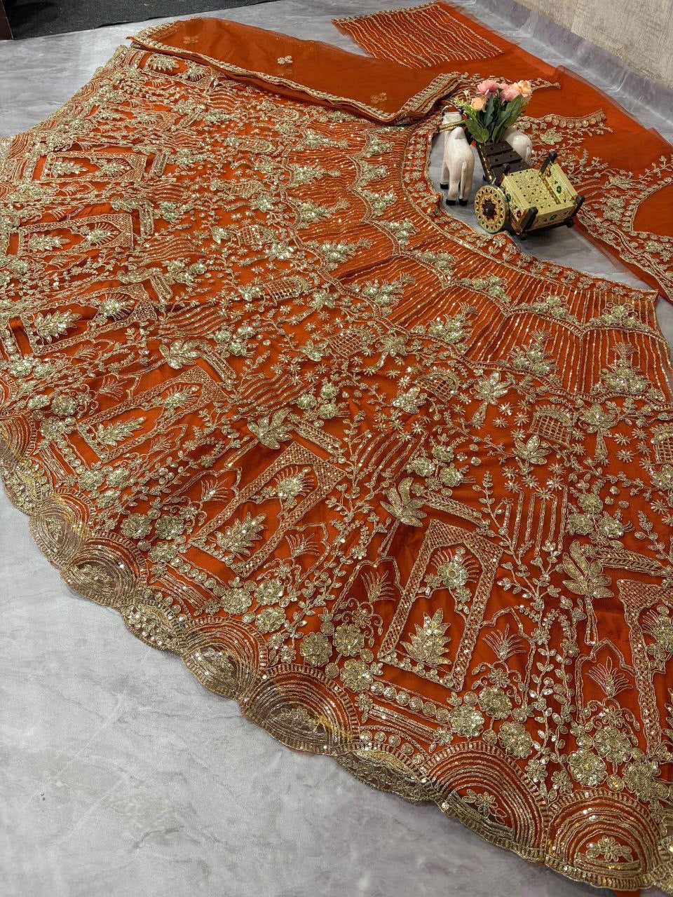 Lehenga collection "Shadiri" - Orange