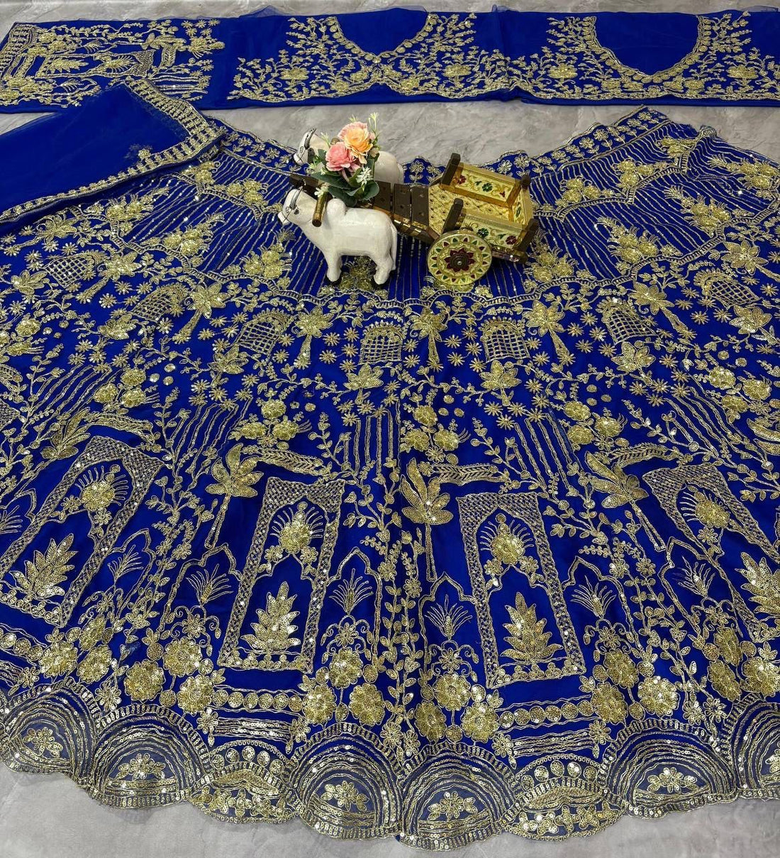 Lehenga collection "Shadiri" - Bleu roi