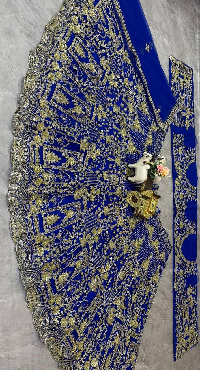 Lehenga collection "Shadiri" - Bleu roi