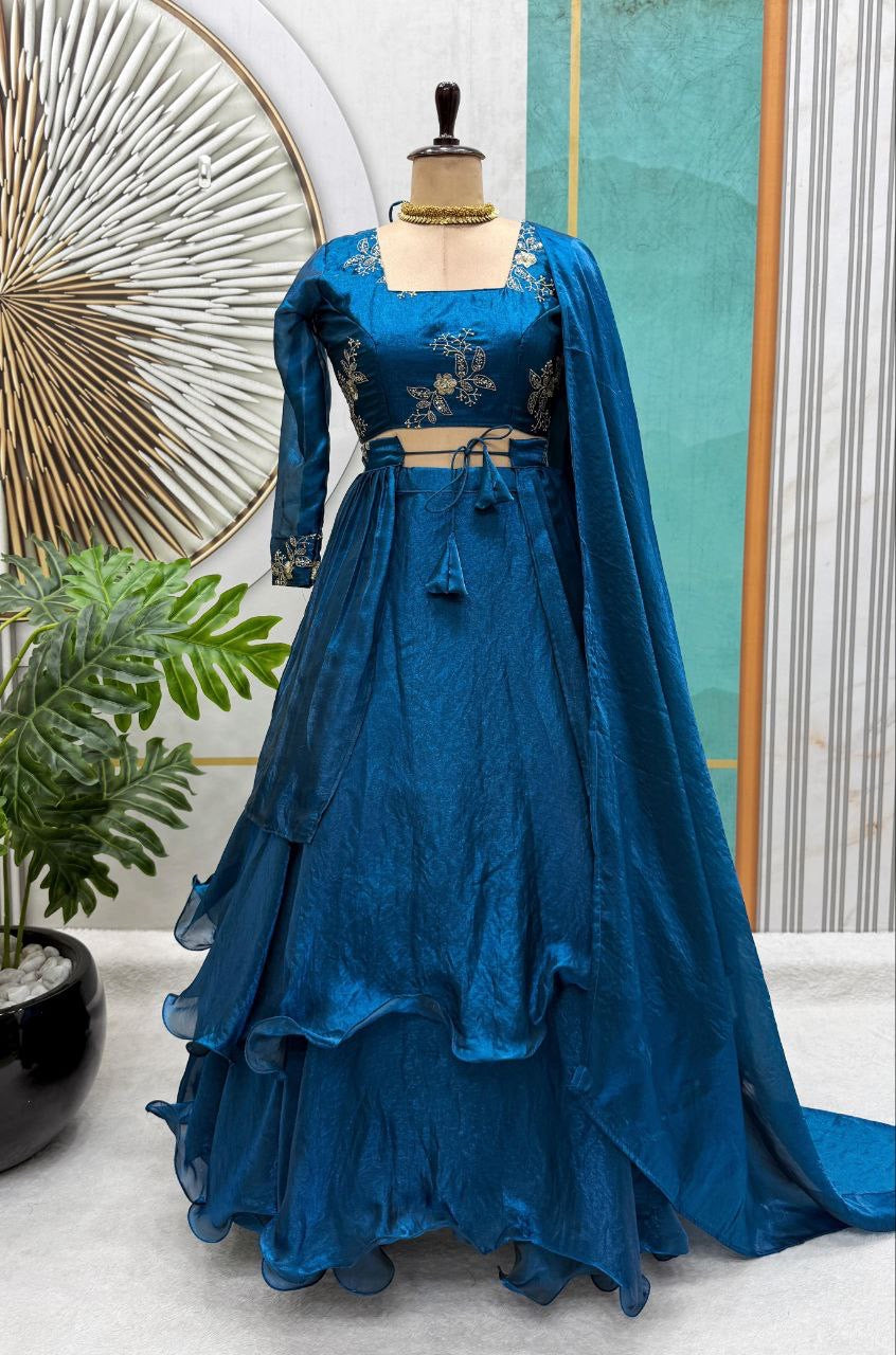 Lehenga Collection "Vimala" - Bleu