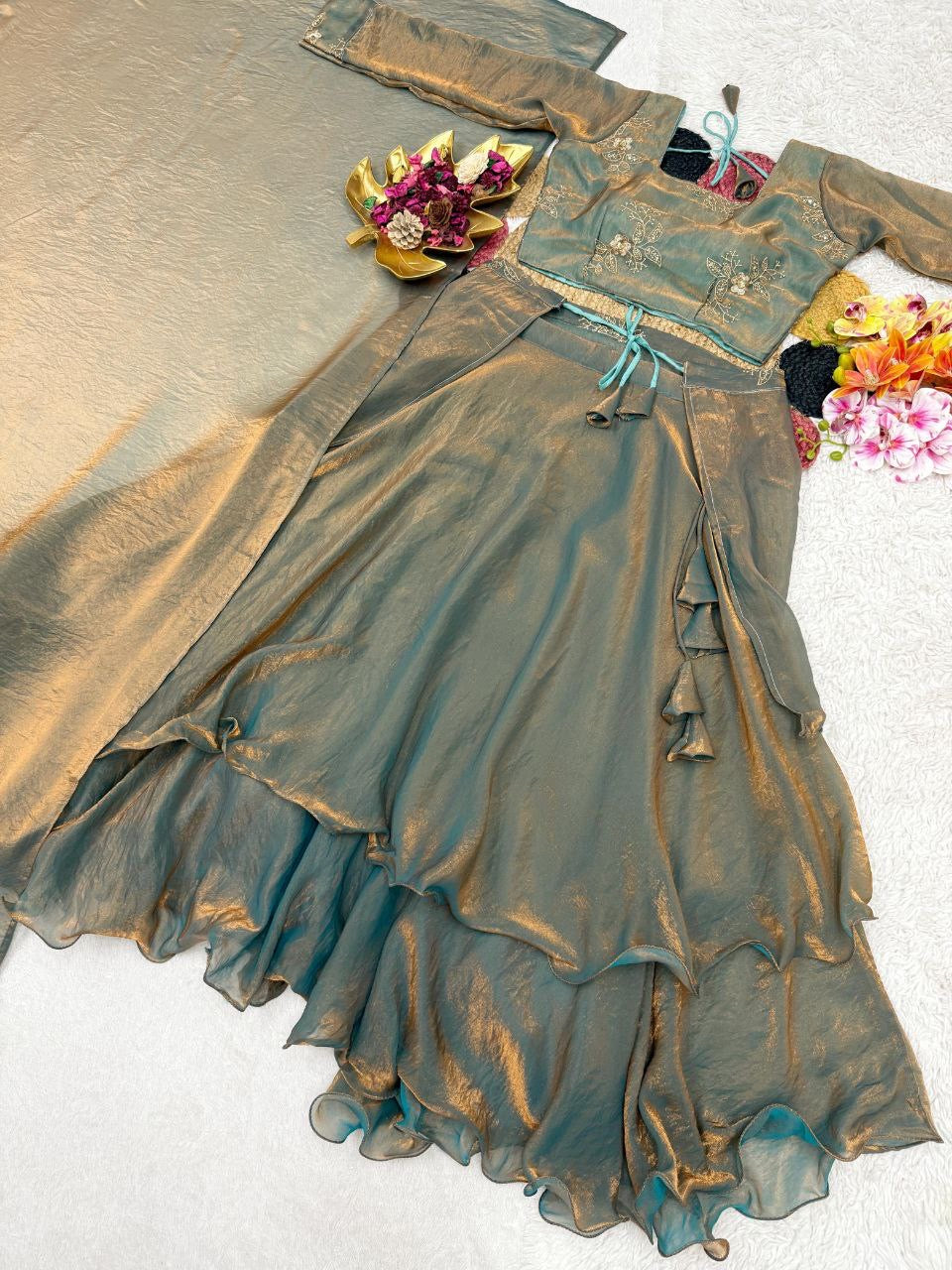 Lehenga Collection "Vimala" - Vert olive