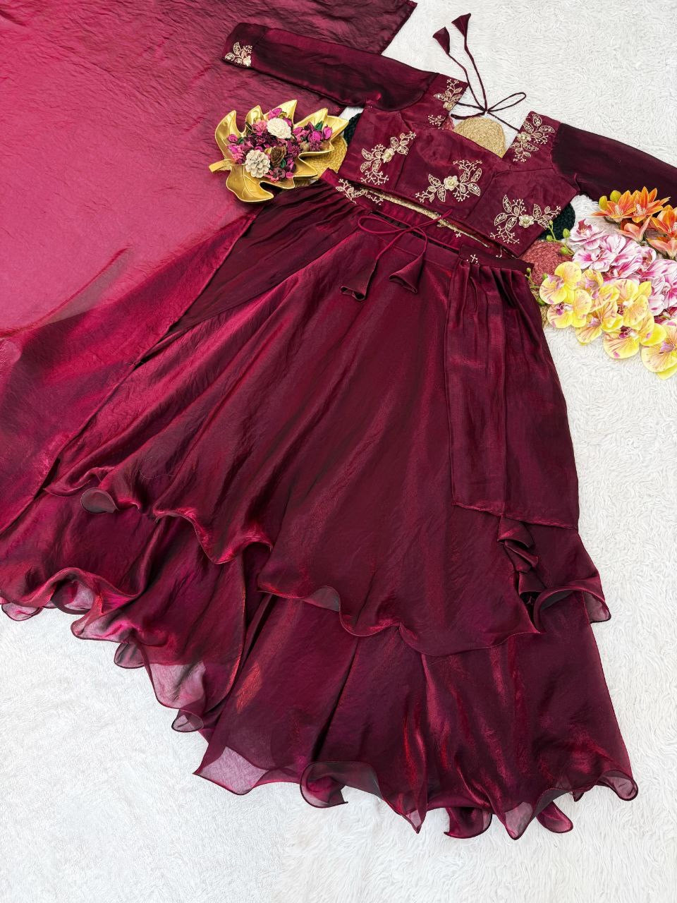 Lehenga Collection "Vimala" - Prune