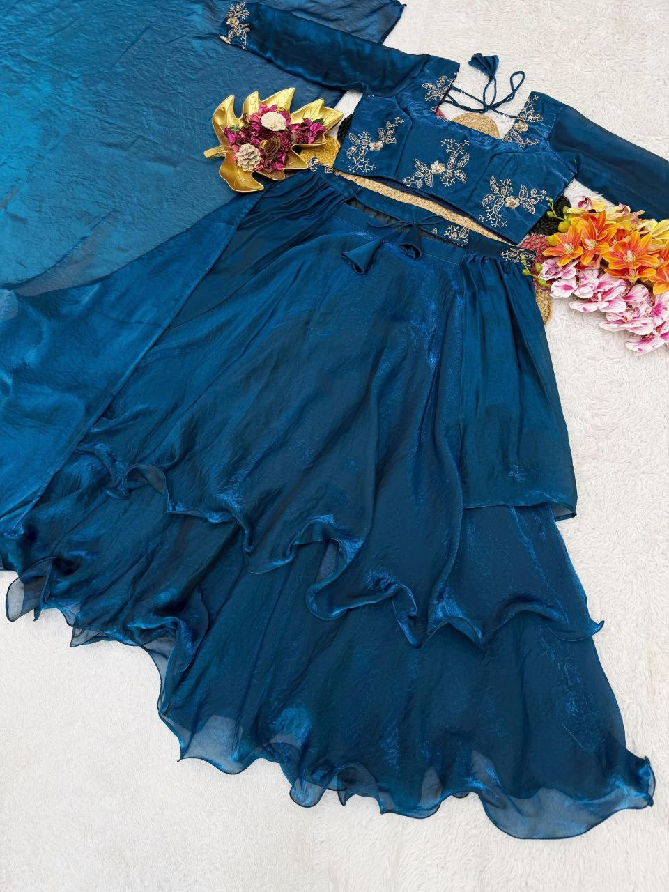 Lehenga Collection "Vimala" - Bleu