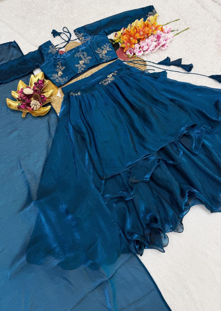 Lehenga Collection "Vimala" - Bleu